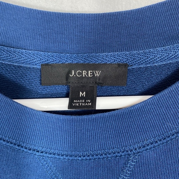 J Crew Puff Sleeve Sweatshirt Dress Blue Size Medium - Picture 2 of 13